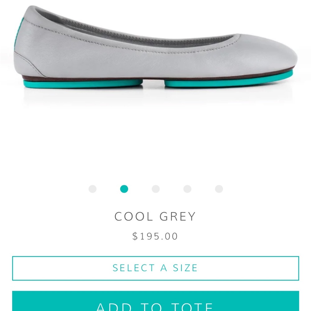 Tieks Gray Flats Sleek Comfortable Design